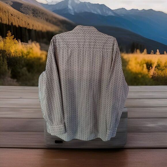 Kolte Men's Shirt Size XXL 18.5 Long Sleeve Button Geometric Cotton - Picture 7 of 8